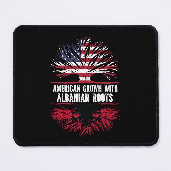 Item preview, American Grown with Albanian Roots USA Flag designed and sold by CosmoKitsch.