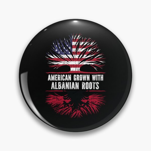Item preview, American Grown with Albanian Roots USA Flag designed and sold by CosmoKitsch.