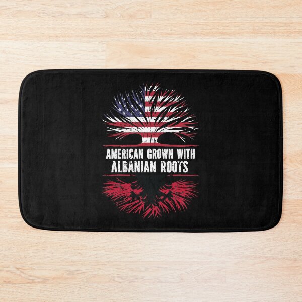 Item preview, American Grown with Albanian Roots USA Flag designed and sold by CosmoKitsch.