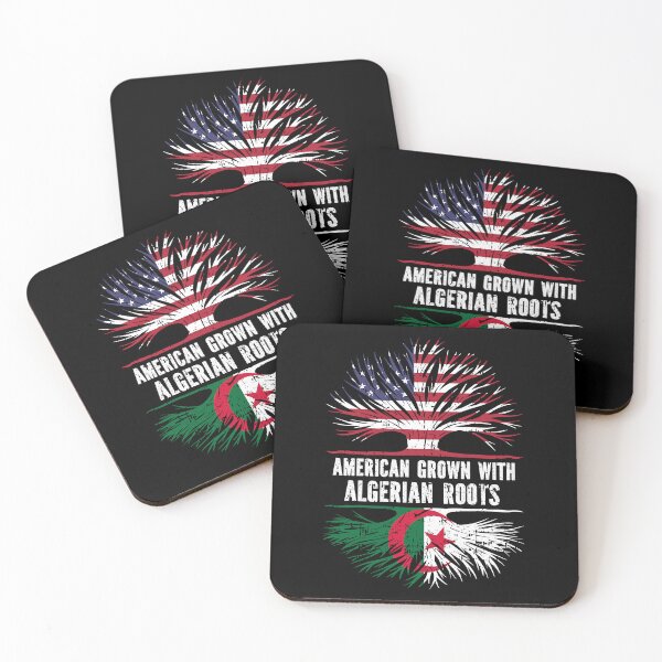 Item preview, American Grown with Algerian Roots USA Flag designed and sold by CosmoKitsch.