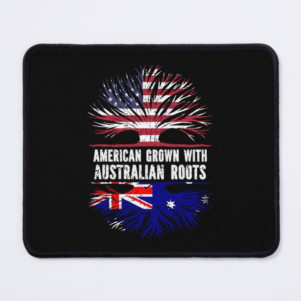 Item preview, American Grown with Australian Roots USA Flag designed and sold by CosmoKitsch.