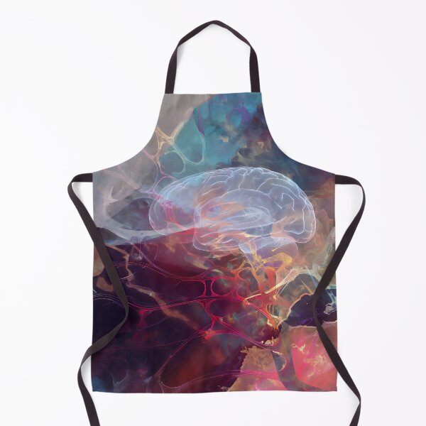 Item preview, Psychedelic Translucent Brain with Glowing Neural Energy in Vibrant Fluid Nebula designed and sold by EK-World.