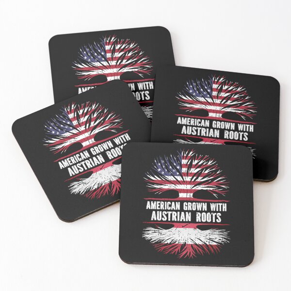 Item preview, American Grown with Austrian Roots USA Flag designed and sold by CosmoKitsch.