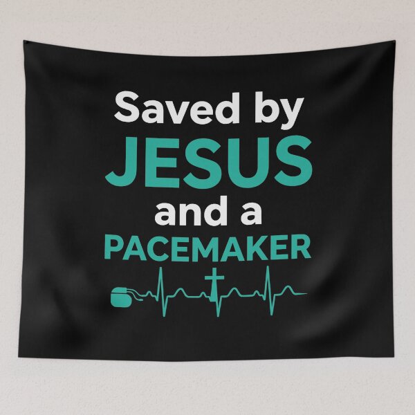 Item preview, Saved By Jesus And A Pacemaker Cardiac Implant Surgery designed and sold by Dressed For  Duty.