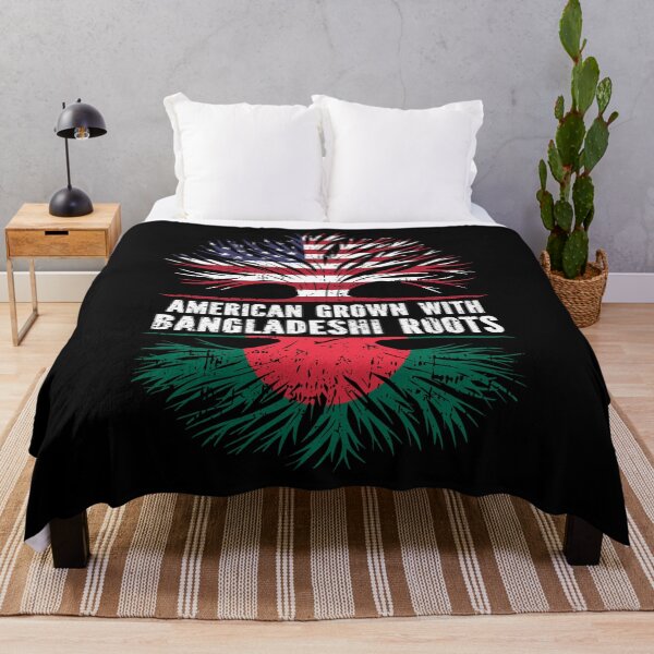 Item preview, American Grown with Bangladeshi Roots USA Flag designed and sold by CosmoKitsch.