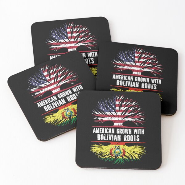 Item preview, American Grown with Bolivian Roots USA Flag designed and sold by CosmoKitsch.