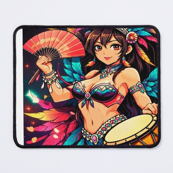 Item preview, Caribbean Carnival Anime Girl Dances to the Music designed and sold by 5PalmsCreative.