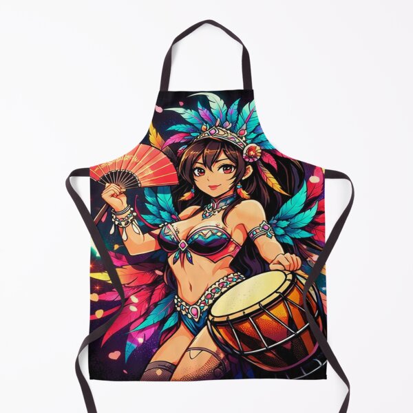 Item preview, Caribbean Carnival Anime Girl Dances to the Music designed and sold by 5PalmsCreative.