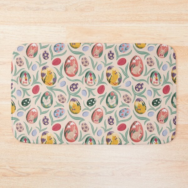 Item preview, Colorful Easter eggs with portraits of animals – playful pattern designed and sold by InkofNocturna.