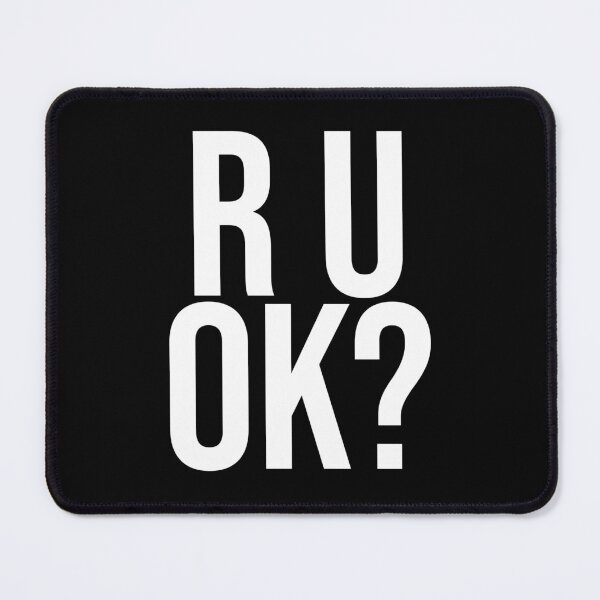 Item preview, R U OK? Bold Condensed Typography Mental Health Awareness designed and sold by Vision Crafted.