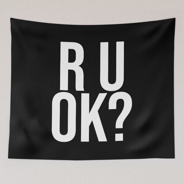 Item preview, R U OK? Bold Condensed Typography Mental Health Awareness designed and sold by Vision Crafted.