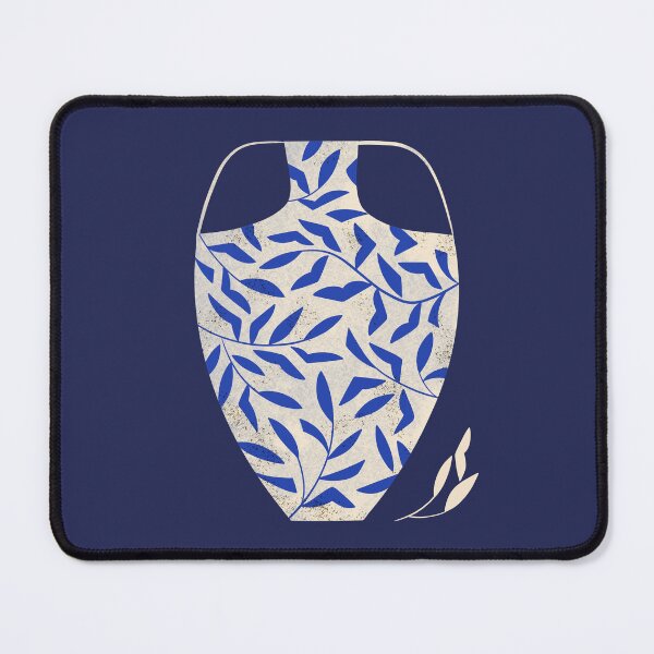 Item preview, Leafy Blue Vase designed and sold by Renea L Thull.