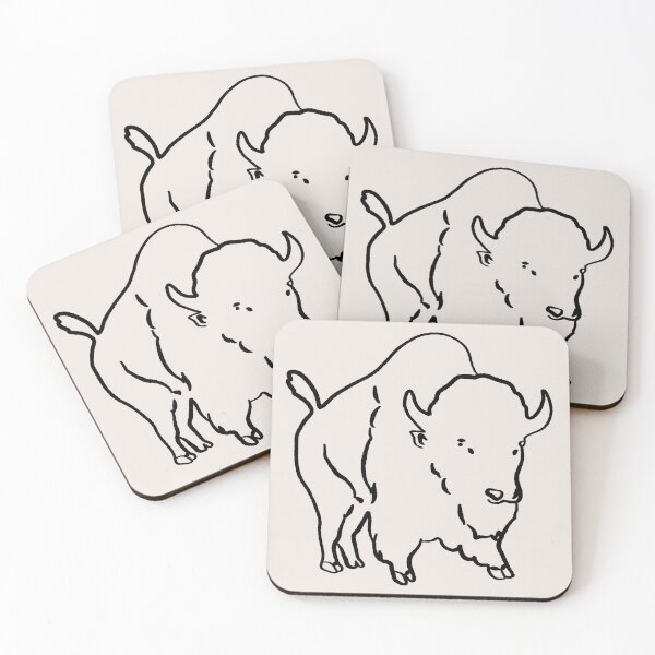 Item preview, Bison Line Art - Black designed and sold by InlandStyle.