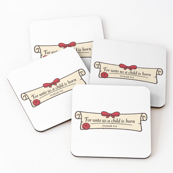 Item preview, Vintage Scroll Isaiah 9:6 Christmas Bible Verse Art designed and sold by FunFitLife Studio.