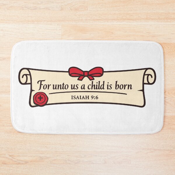 Item preview, Vintage Scroll Isaiah 9:6 Christmas Bible Verse Art designed and sold by FunFitLife Studio.