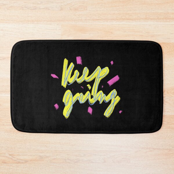 Item preview, Keep going neon yellow motivational inspirational quote black  designed and sold by Yana Mustafina | Boho Soulful Designs.