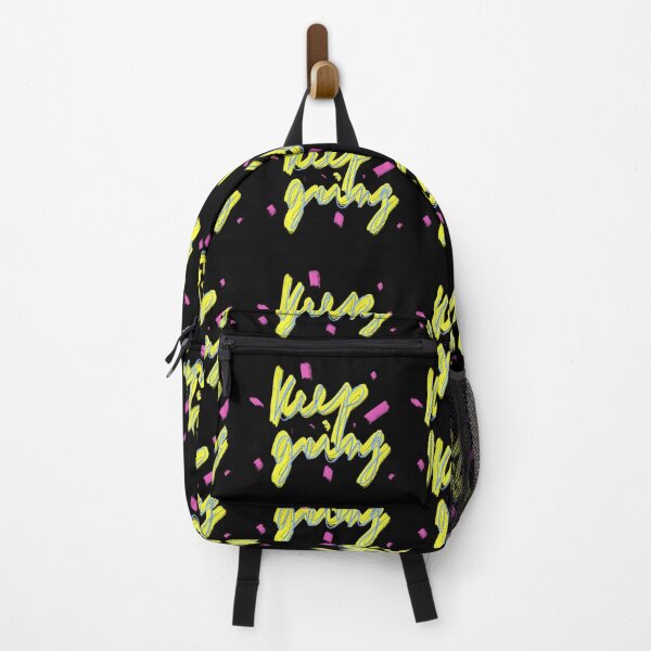 Item preview, Keep going neon yellow motivational inspirational quote black  designed and sold by Yana Mustafina | Boho Soulful Designs.