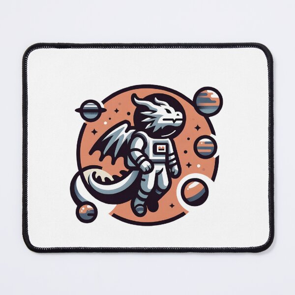 Item preview, Cosmic Dragon Astronaut – Fantasy Space Explorer Illustration designed and sold by CyfroweMysli.