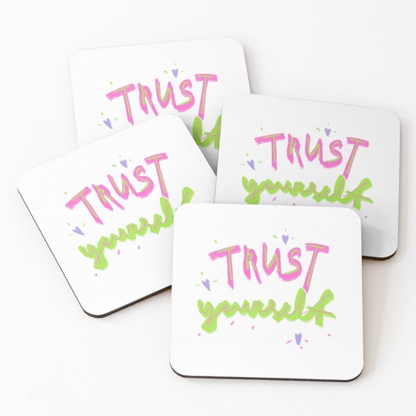 Item preview, Trust yourself neon pink green motivational inspirational quote designed and sold by Yana Mustafina | Boho Soulful Designs.