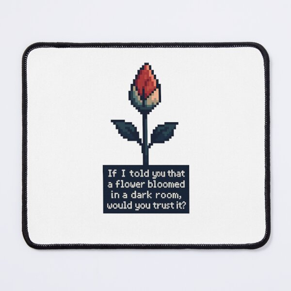 Item preview, Flower in Mid-Bloom – Kendrick Lamar Inspired Quote – “If I Told You That a Flower Bloomed in a Dark Room, Would You Trust It?” – Retro Game Pixel Style Art designed and sold by Donsean22.