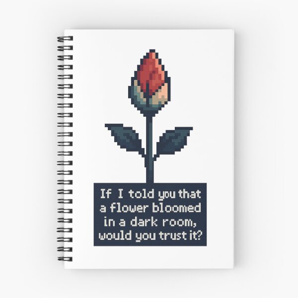 Item preview, Flower in Mid-Bloom – Kendrick Lamar Inspired Quote – “If I Told You That a Flower Bloomed in a Dark Room, Would You Trust It?” – Retro Game Pixel Style Art designed and sold by Donsean22.
