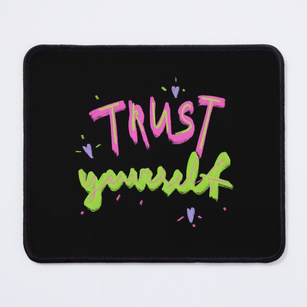 Item preview, Trust yourself neon inspirational quote black edition designed and sold by Yana Mustafina | Boho Soulful Designs.