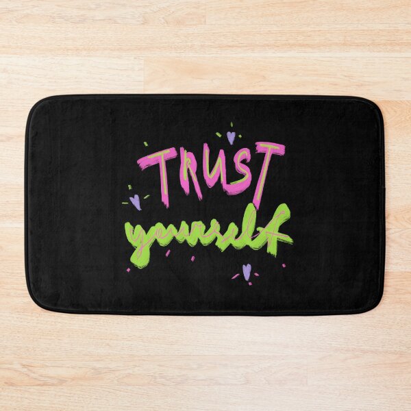 Item preview, Trust yourself neon inspirational quote black edition designed and sold by Yana Mustafina | Boho Soulful Designs.