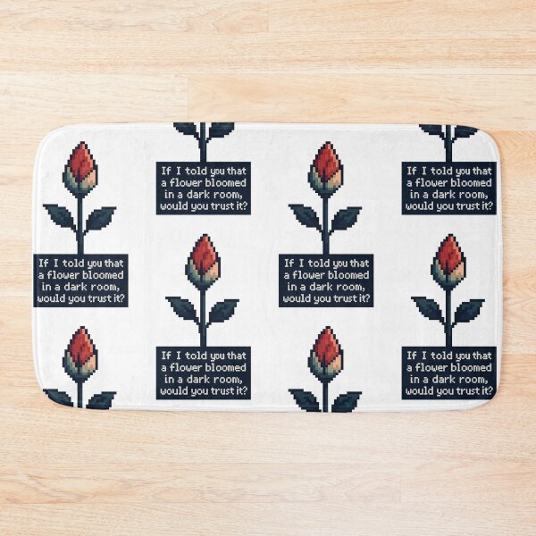 Item preview, Flower in Mid-Bloom – Kendrick Lamar Inspired Quote – “If I Told You That a Flower Bloomed in a Dark Room, Would You Trust It?” – Retro Game Pixel Style Art designed and sold by Donsean22.