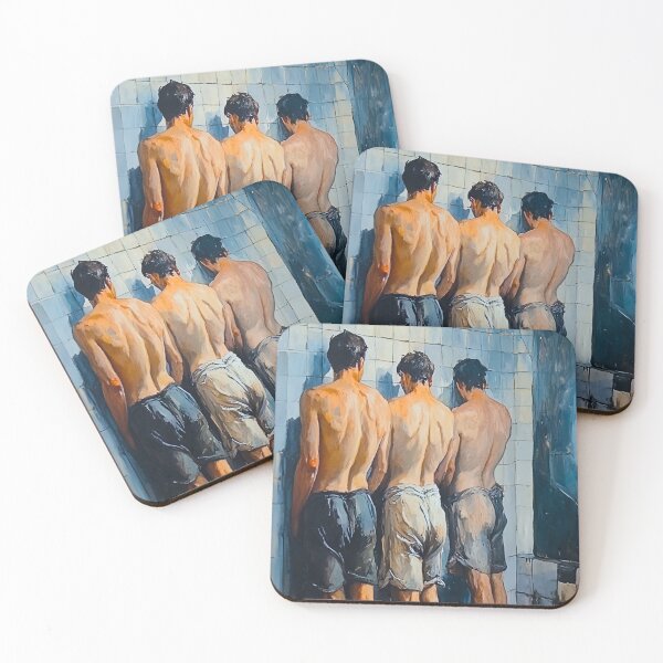 Item preview, Men in Shower Room designed and sold by mark ashkenazi.