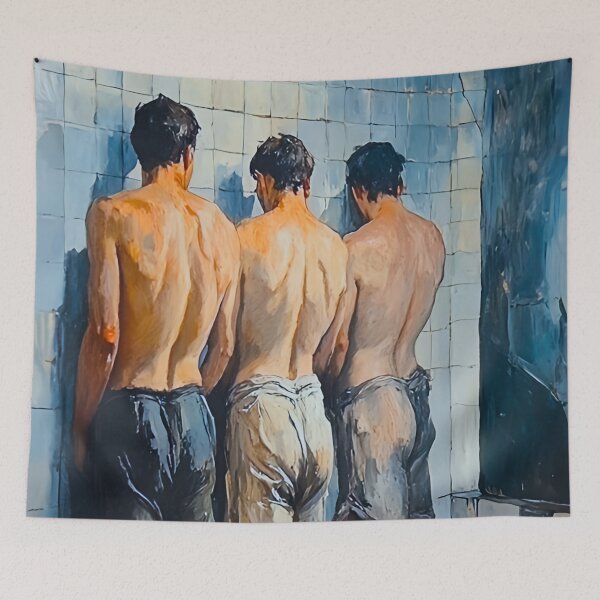 Item preview, Men in Shower Room designed and sold by mark ashkenazi.
