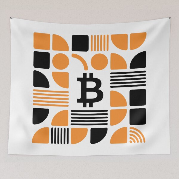 Artikelvorschau, Geometrische Bitcoin-Dekonstruktion — Bauhaus-Krypto-Kunstdruck entworfen und verkauft von SatoshiPress.