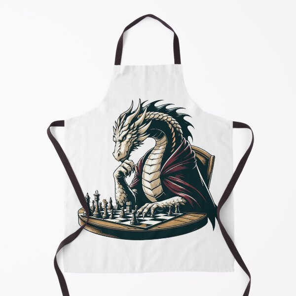 Item preview, Dragon Playing Chess – Fantasy Strategy Design for Chess Lovers designed and sold by CyfroweMysli.