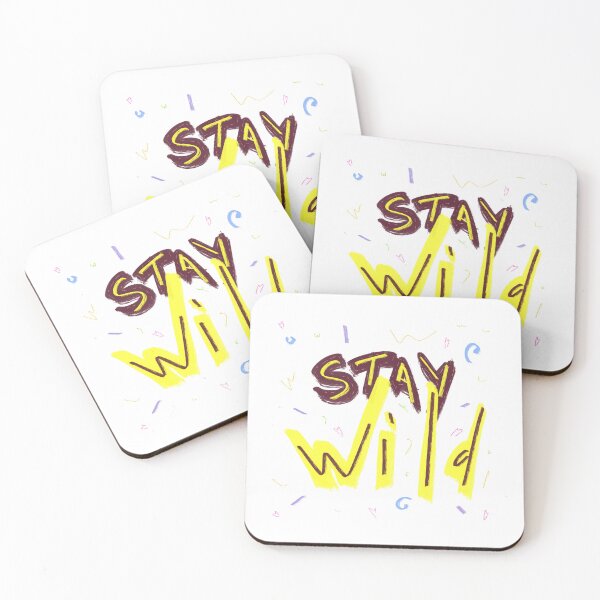 Item preview, Stay wild neon motivational inspirational quote designed and sold by Yana Mustafina | Boho Soulful Designs.