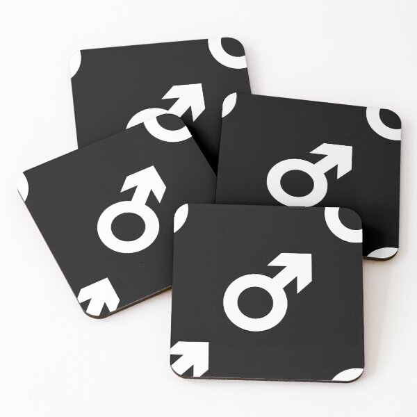 Item preview, male gender symbol black white designed and sold by Gossip Rag.