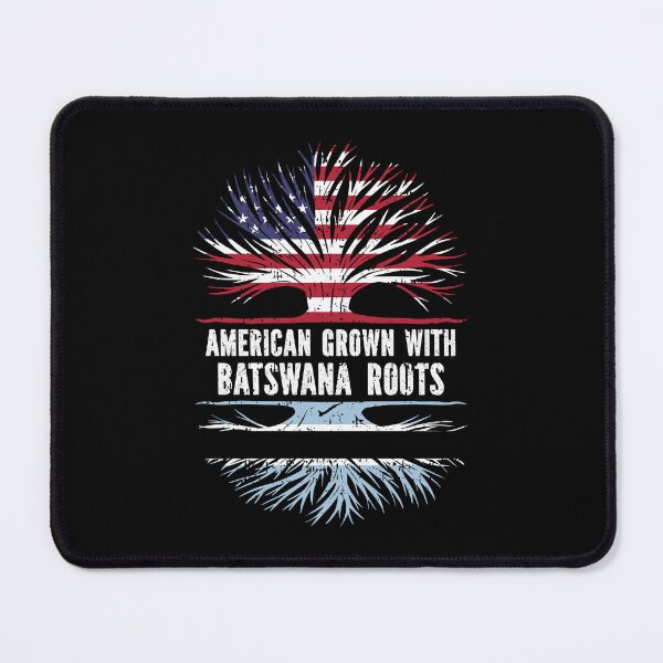 Item preview, American Grown with Batswana Roots USA Flag designed and sold by CosmoKitsch.