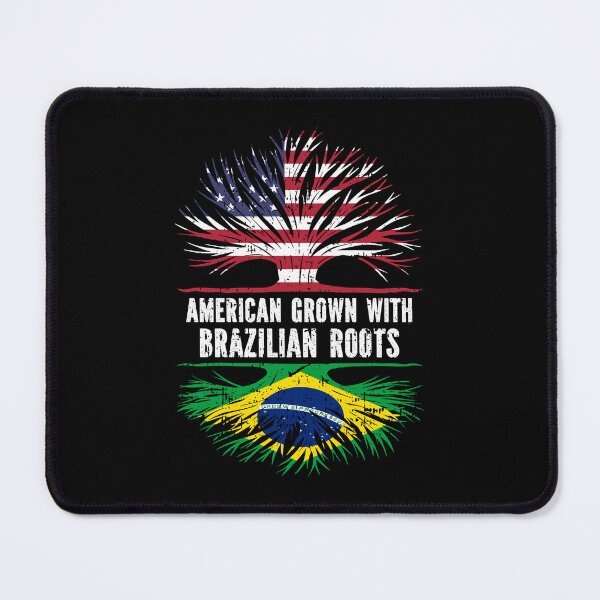Item preview, American Grown with Brazilian Roots USA Flag designed and sold by CosmoKitsch.