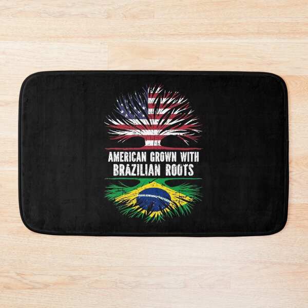 Item preview, American Grown with Brazilian Roots USA Flag designed and sold by CosmoKitsch.