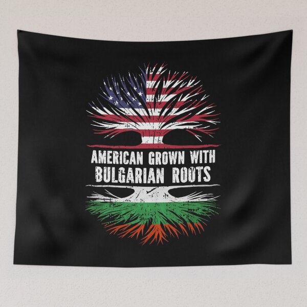 Item preview, American Grown with Bulgarian Roots USA Flag designed and sold by CosmoKitsch.
