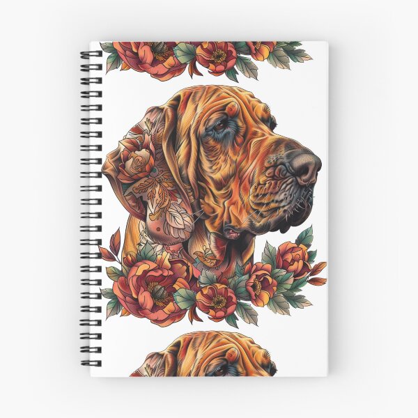 Item preview, Bloodhound with flowers designed and sold by MendaciousMina.