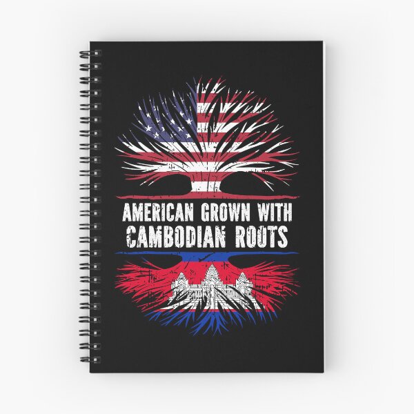 Item preview, American Grown with Cambodian Roots USA Flag designed and sold by CosmoKitsch.
