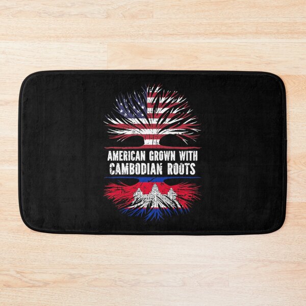 Item preview, American Grown with Cambodian Roots USA Flag designed and sold by CosmoKitsch.