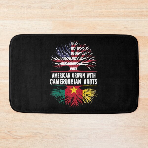 Item preview, American Grown with Cameroonian Roots USA Flag designed and sold by CosmoKitsch.
