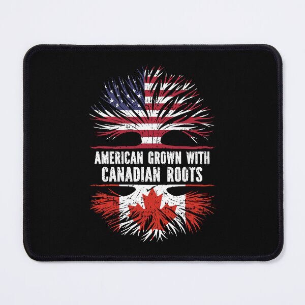 Item preview, American Grown with Canadian Roots USA Flag designed and sold by CosmoKitsch.