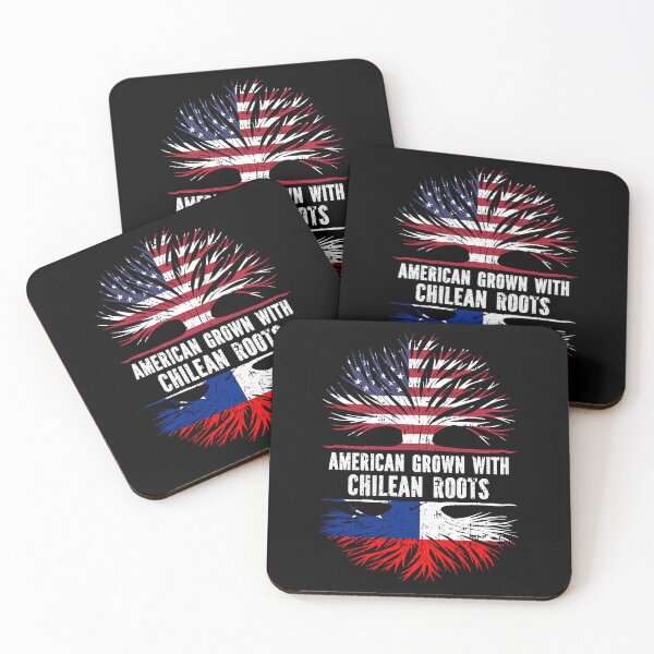 Item preview, American Grown with Chilean Roots USA Flag designed and sold by CosmoKitsch.