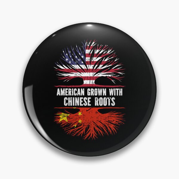 Item preview, American Grown with Chinese Roots USA Flag designed and sold by CosmoKitsch.