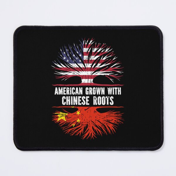 Item preview, American Grown with Chinese Roots USA Flag designed and sold by CosmoKitsch.