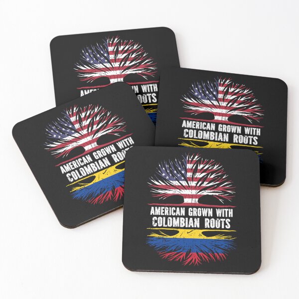 Item preview, American Grown with Colombian Roots USA Flag designed and sold by CosmoKitsch.