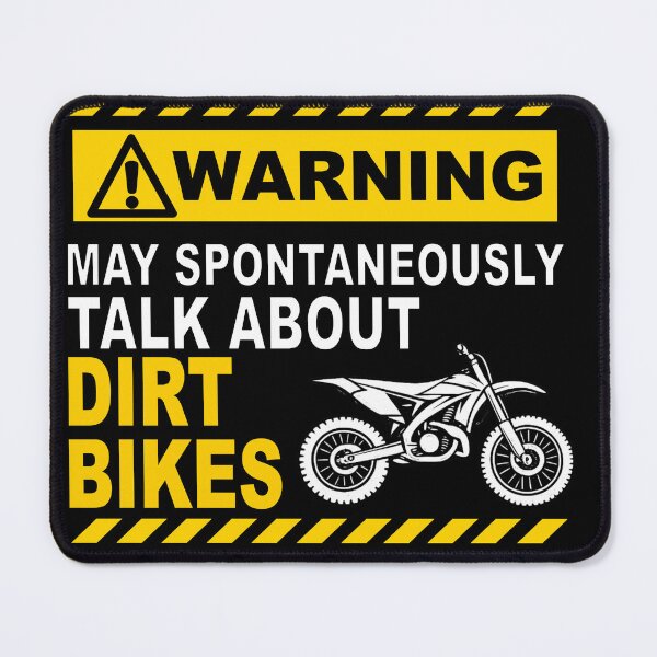 Item preview, Warning: May Spontaneously Talk About Dirt Bikes - Funny Motocross Rider Design designed and sold by Kempworx Art.