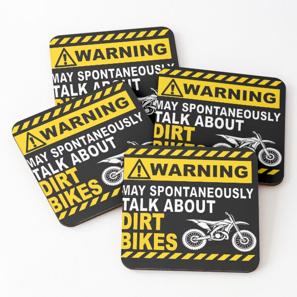 Item preview, Warning: May Spontaneously Talk About Dirt Bikes - Funny Motocross Rider Design designed and sold by Kempworx Art.