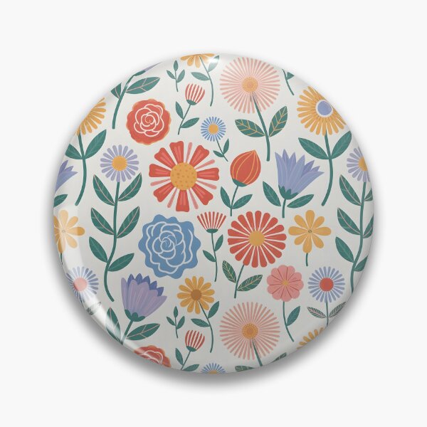 Item preview, Multi colored flower seamless pattern, on a beige background designed and sold by LeedsArtStudio.